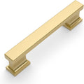 Brushed Gold Cabinet Pulls 3-3/4 in Hole Center - 10 Pack