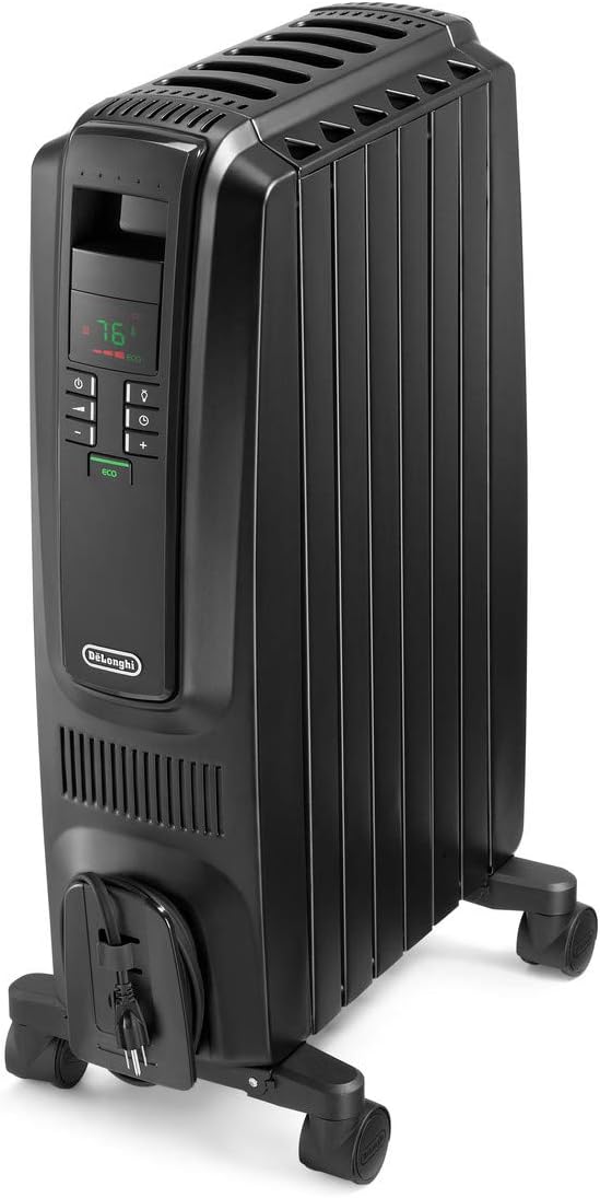 De'Longhi Digital Oil Radiator Heater: Energy Saving, Safe Heating