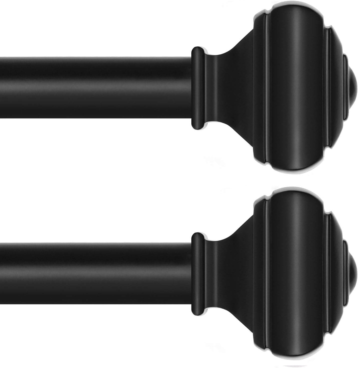 Adjustable Curtain Rods for Windows - USFOOK 2 Pack Set