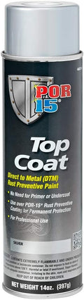 POR-15 Top Coat Spray Paint Silver - Long-Term Sheen and Rust