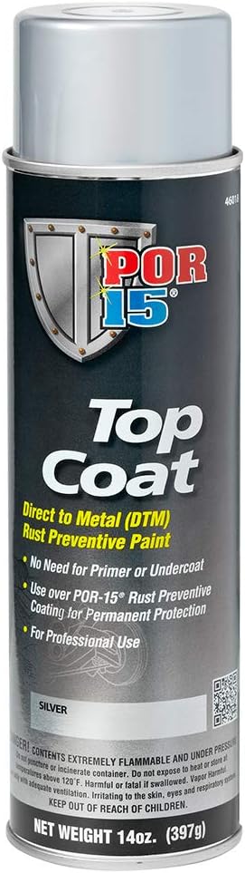 POR-15 Top Coat Spray Paint for Long-lasting Metal Protection
