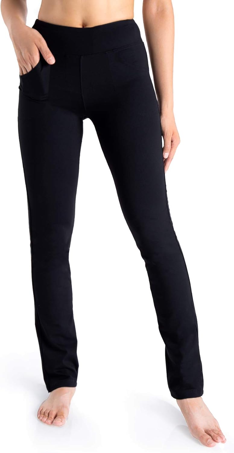 Yogipace Women's Straight Leg Yoga Dress Pants with Pockets