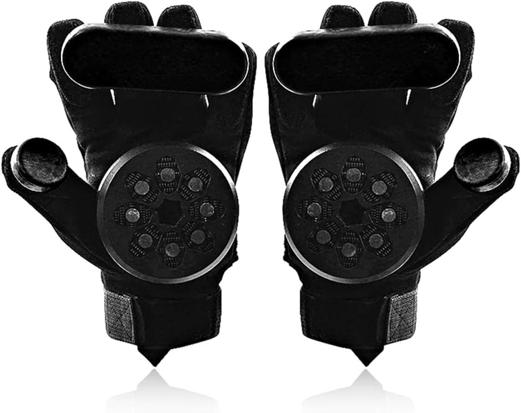 Skateboard Gloves with Spark Pucks for Downhill Sliding Fun