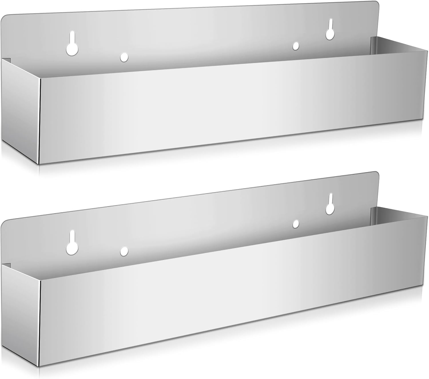 Stainless Steel Liquor Bottle Holder for Bars - 22 Inch Rack