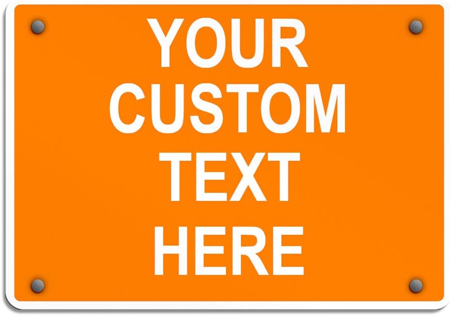 Aluminum Weatherproof Metal Sign for Custom Personalized Text