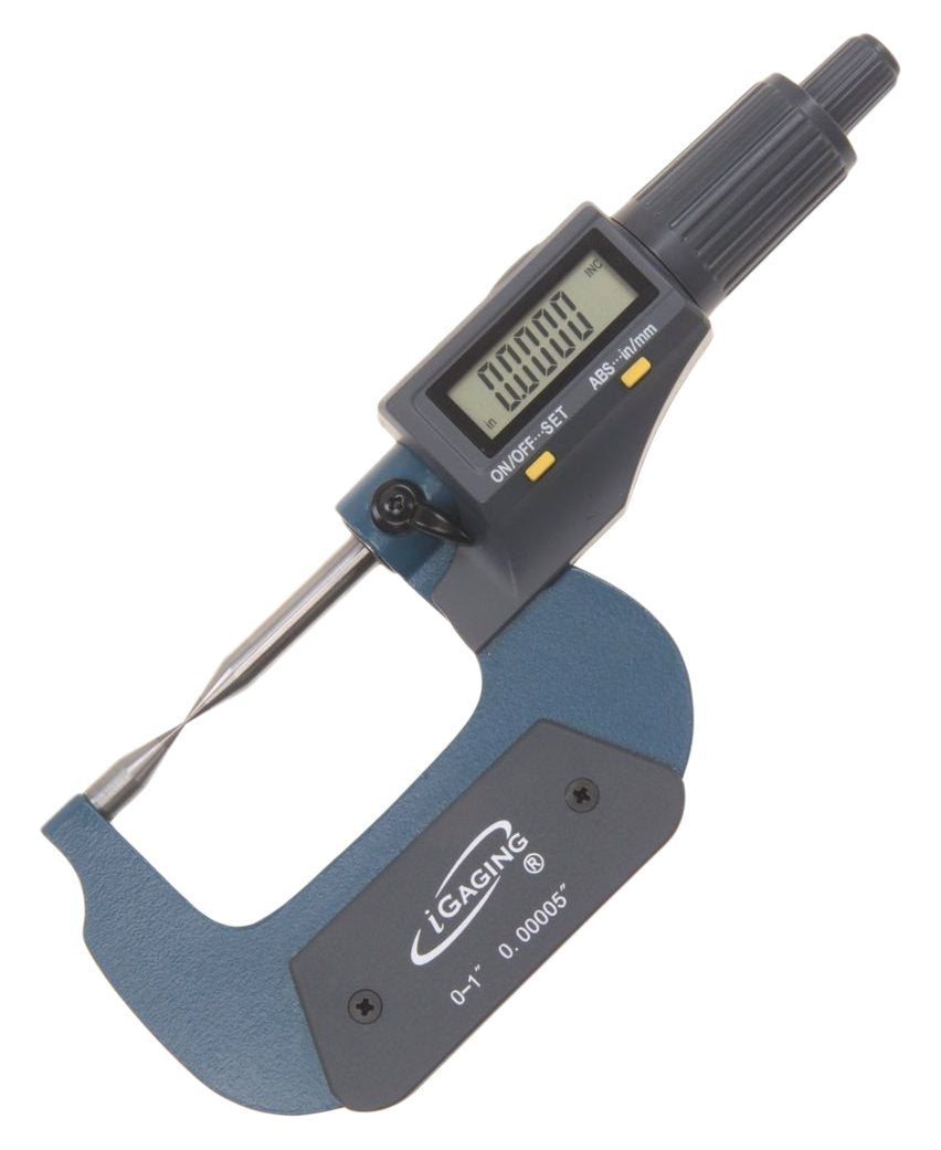 iGaging Digital Micrometer with Data Output for Precision Measuring