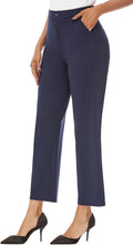 Women's Straight Leg Dress Ankle Pants for Office Casual Wear