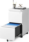 MIIIKO Mobile File Cabinet with 2 Drawers for Home Office Use