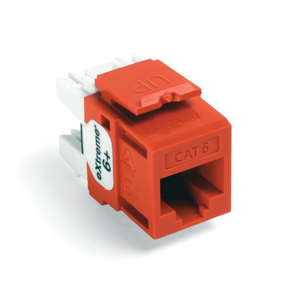Leviton Extreme 6+ QuickPort Connector, CAT 6, 25-Count Pack