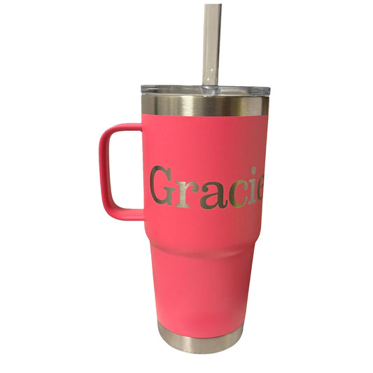 Personalized Name Design Laser Engraved Yeti Travel Mug