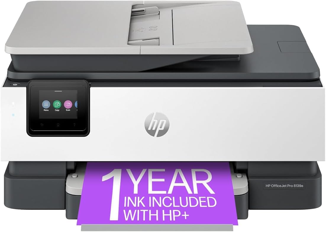 HP OfficeJet Pro 8139e All-in-One Printer, Wireless, Color, Best for Home Office