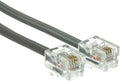 50ft RJ11 6P/4C Straight Telephone Cord - Long Silver Satin Cable