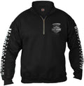 Harley-Davidson Lightning Crest 1/4 Zip Cadet Pullover Sweatshirt