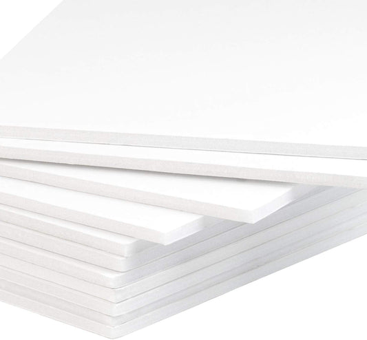 Acid-Free Foam Boards Pack of 10, 18x24 inch White Boards