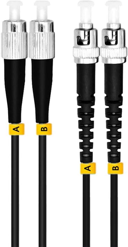 50M FC to ST 10G OM3 Outdoor Armored Duplex Fiber Optic Cable