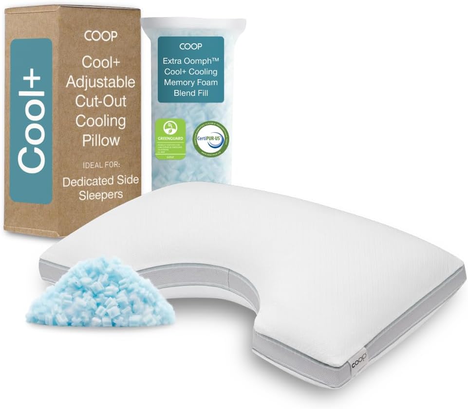 Cool+ Adjustable Cut-Out Pillow for Side Sleepers with Gel