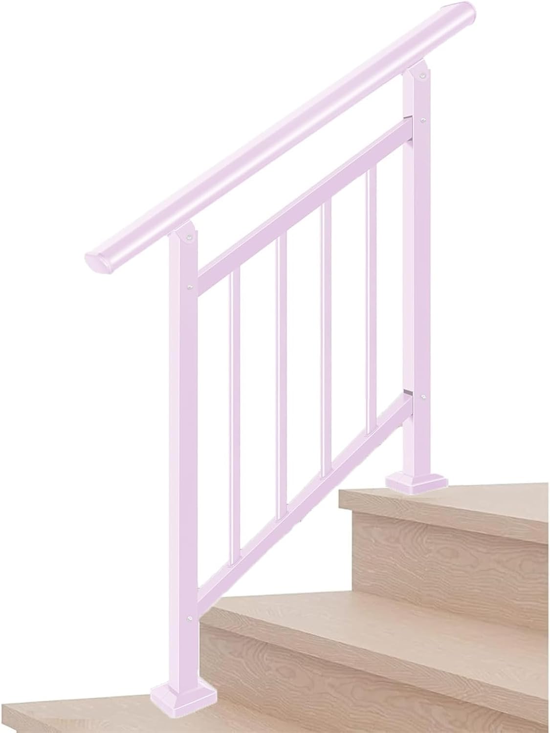 Hand Rails for Outdoor Steps - Sturdy 4 Step Stair Railing Kit