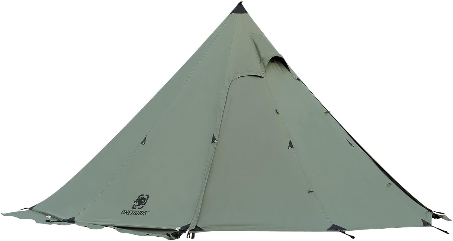 OneTigris Northgaze Canvas Hot Tent: Fire Retardant & Windproof 4 Season Teepee