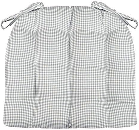 Madrid Grey Dining Chair Pad with Ties - Comfortable Cushion