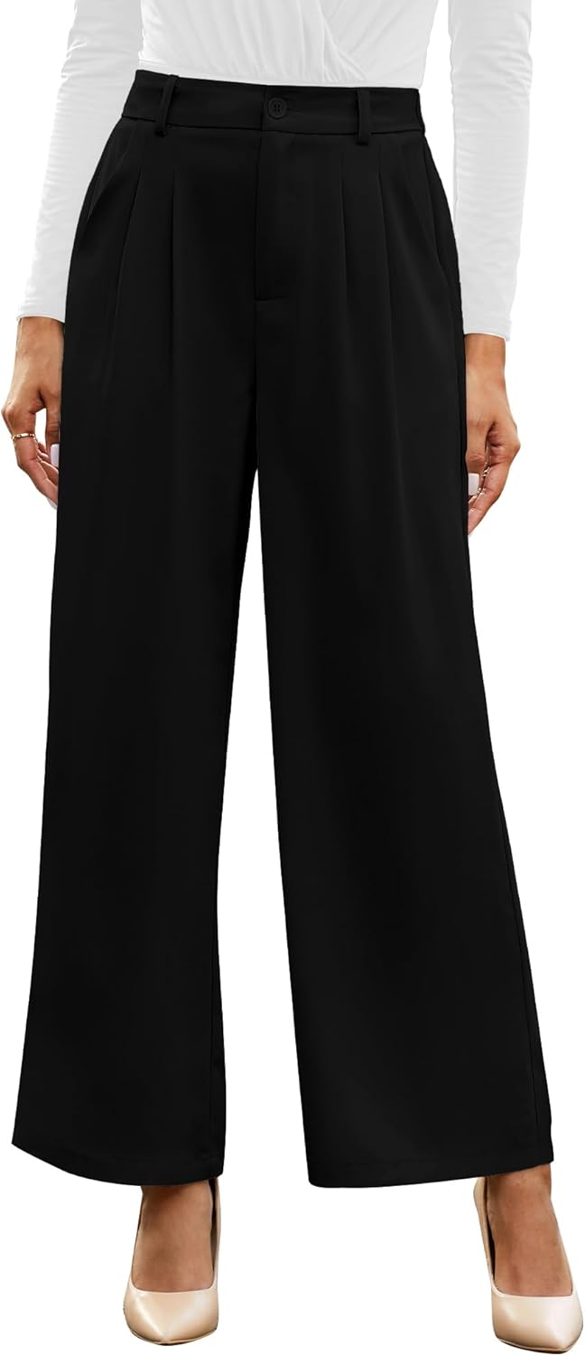 GRAPENT Wide Leg Pants for Women - Stylish High Waisted Trousers