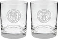 Cornell University Etched Satin Finish Whiskey Glass Set of 2