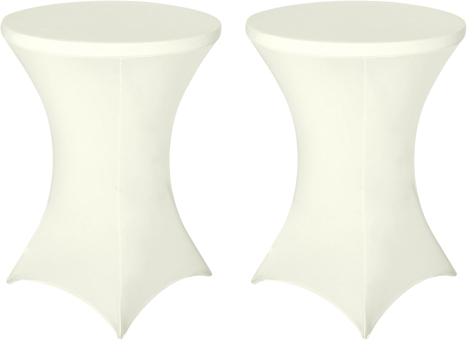 FestiCorp Spandex Cream Table Cover for Cocktail Tables