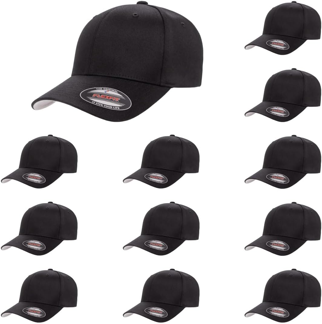 Flexfit Wooly Combed Premium 6-Panel Baseball Cap for Comfort