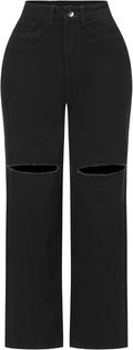 THUNDER STAR Womens High Waisted Wide Leg Jeans (Style S4LP)