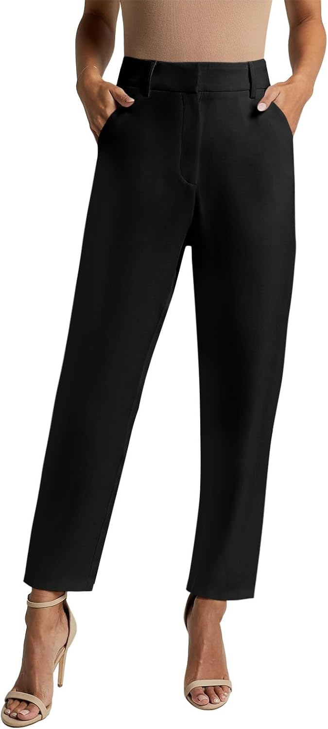 NIMIN Women High Waisted Dress Pants for Office & Casual Wear