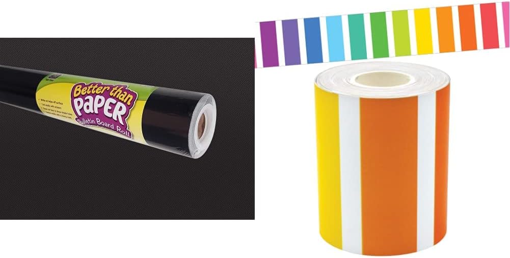 Better Than Paper Bulletin Board Roll with Colorful Stripes