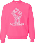 Unisex Crewneck BLM Sweatshirt - Black Pride Graphic