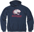 LOGOVISION Collegiate Distressed Primary Logo Pullover Hoodie design