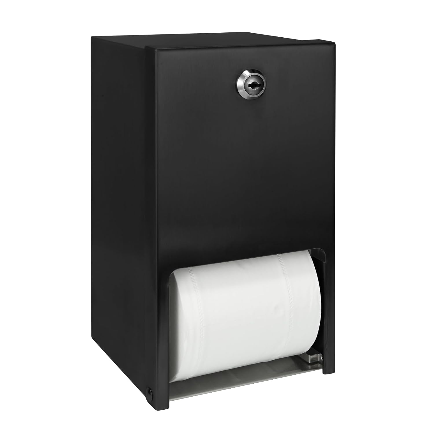 Matte Black Stainless Steel Commercial Toilet Paper Dispenser