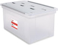 Hanging File Folder Box Storage Bin Organizer - Clear, Letter Size