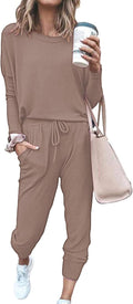 Fixmatti Women Casual 2 Piece Outfit Long Pant Set - Comfortable