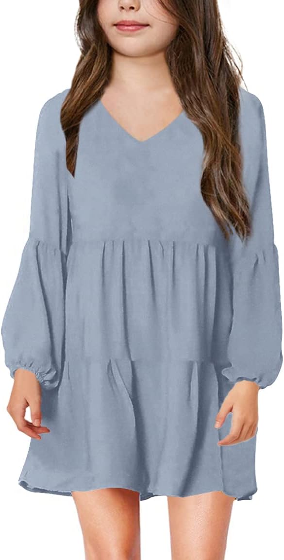 Imily Bela Girls Casual Tunic Dresses for School and Parties