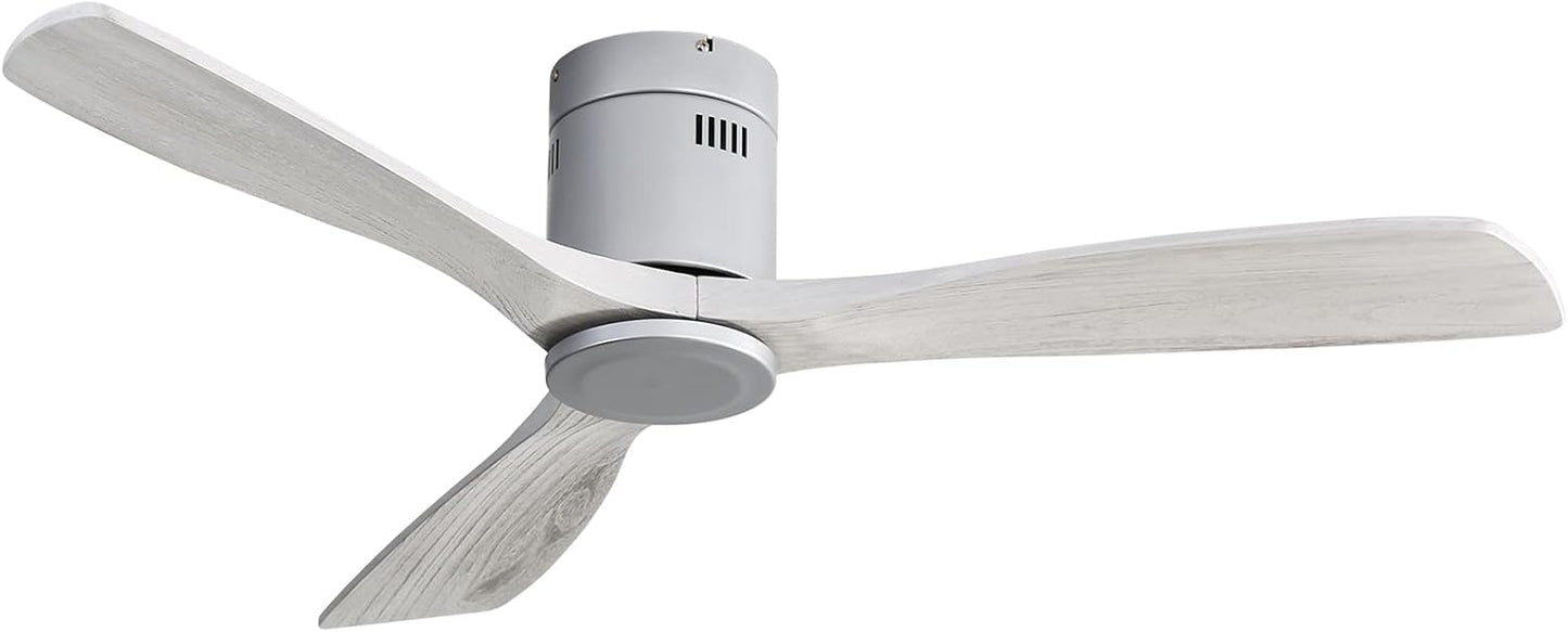 Sofucor 52 Inch Ceiling Fan with Remote Control and Wood Blades