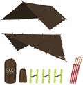Gold Armour Rainfly Tarp Hammock Brown 14.7ft x 12ft - Waterproof