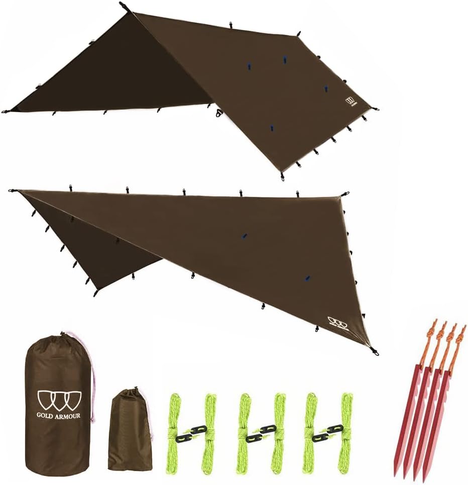 Gold Armour Rainfly Tarp Hammock - Premium Waterproof Canopy