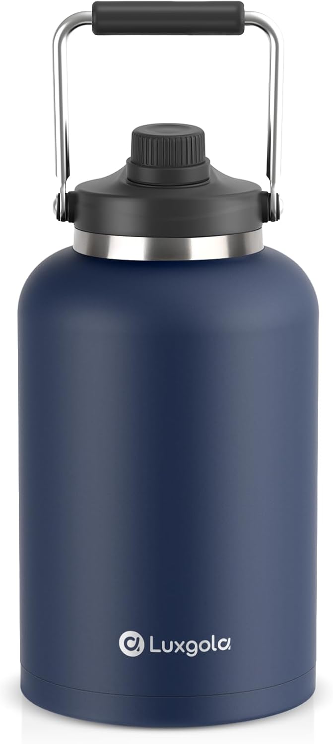 128 oz Insulated Water Bottle for Hot & Cold Drinks - Dark Blue