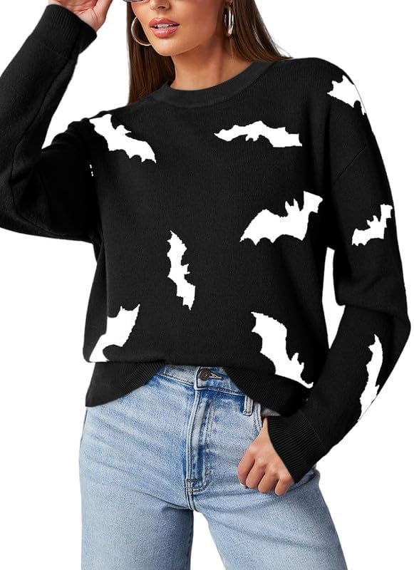 Dokotoo Floral Print Cable Knit Pullover Sweater for Women