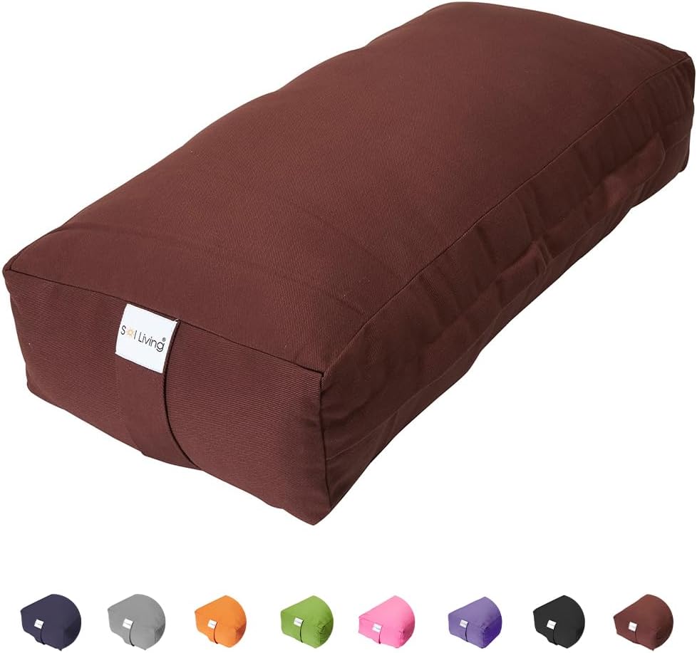 Sol Living Yoga Bolster Pillow for Meditation and Relaxation