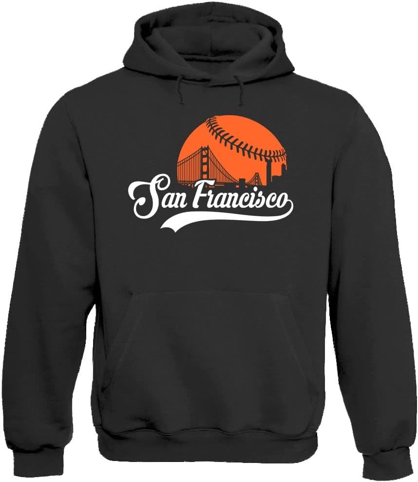 Xtreme Apparel Cityscape Skyline Men's Hoodie for Baseball Fans
