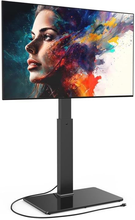 FITUEYES Tall TV Stand with Power Outlet