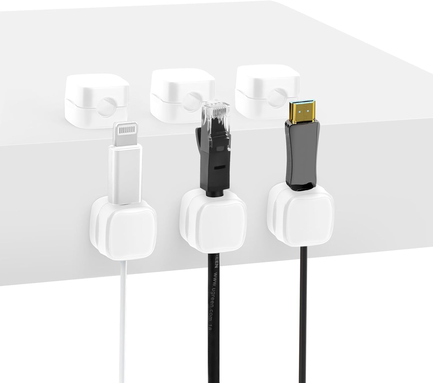 6 Pack Magnetic Cable Holders by WALLFID