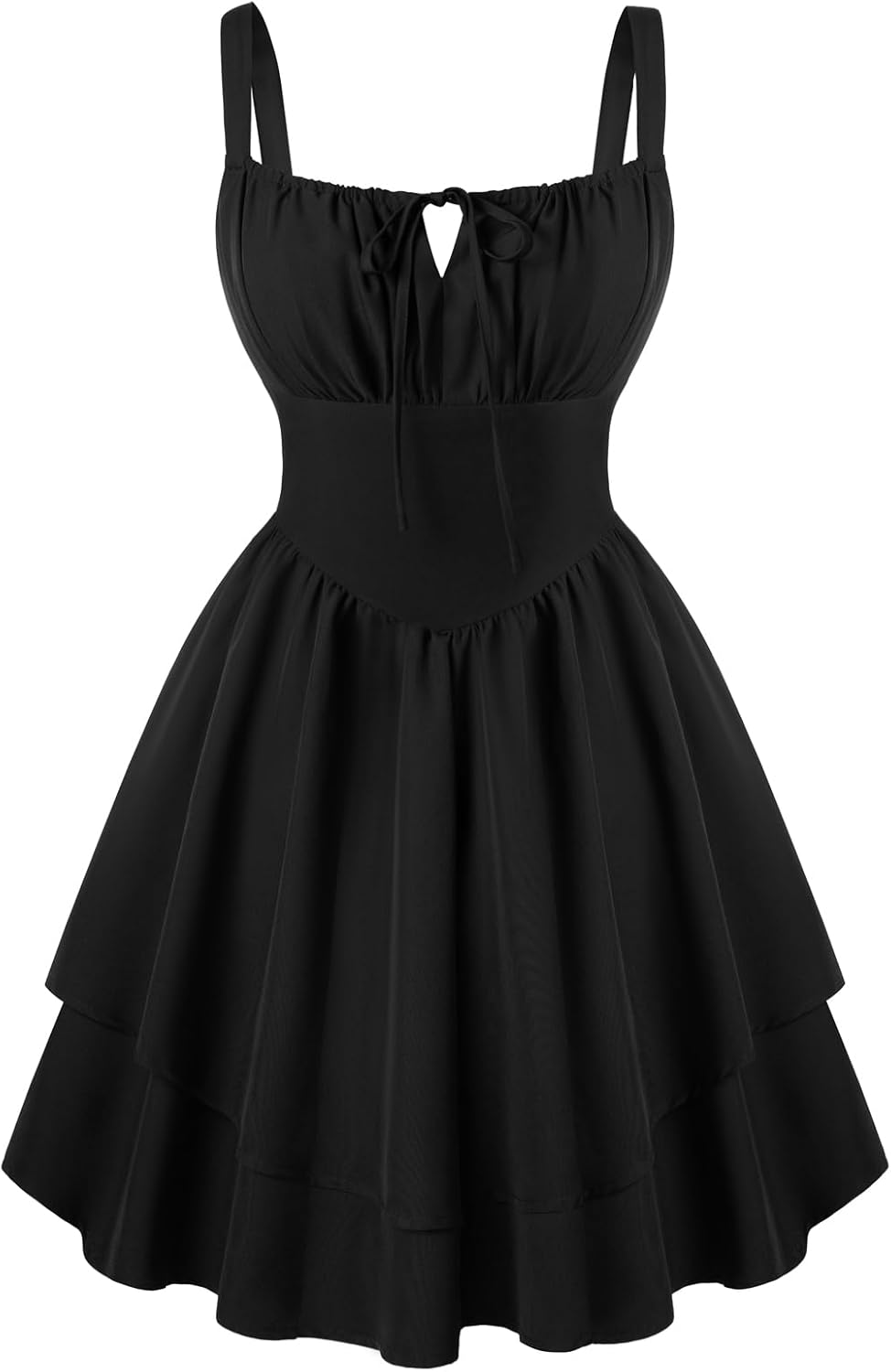Scarlet Darkness Mini Corset Dress for Women with Ruffles