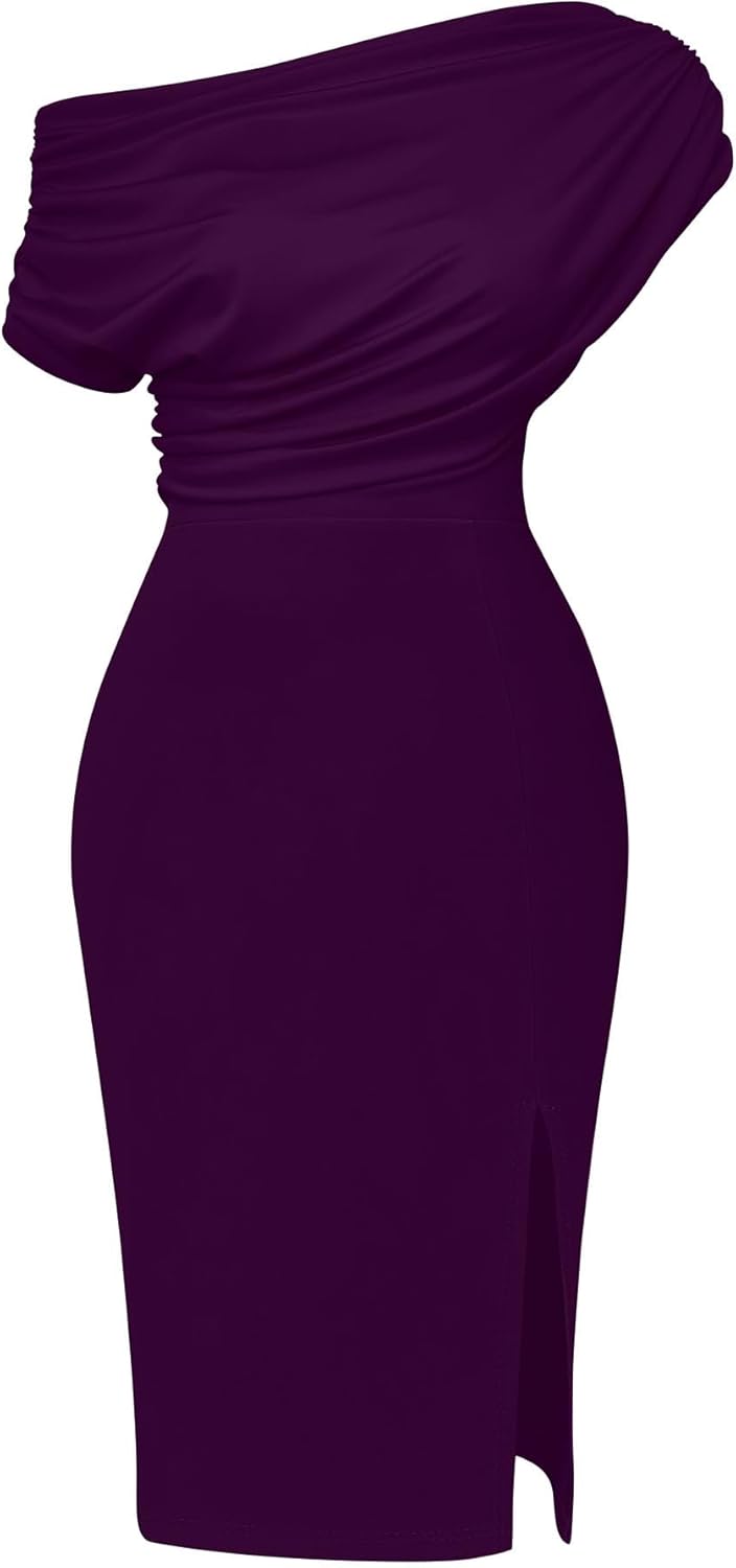 Elegant Off Shoulder Bodycon Midi Dress for Parties and Events