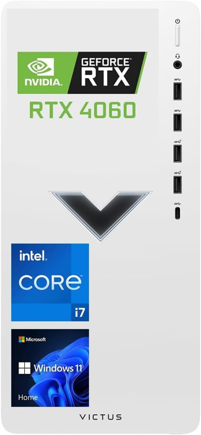 High-Performance HP Victus Gaming Desktop with Intel Core i7 Processor