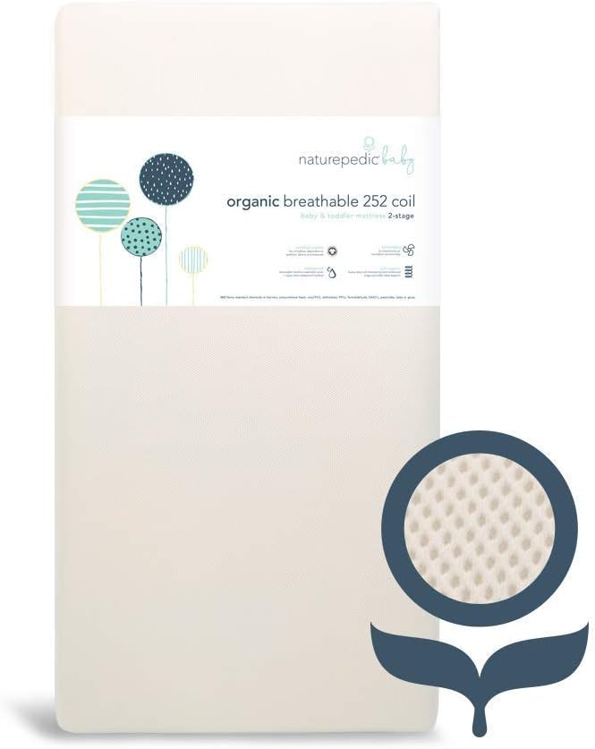 Naturepedic Organic Crib Mattress - Safe 2-Stage Design for Infants