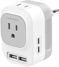 Mapambo 220V to 110V Voltage Converter US to Europe - Compact Travel